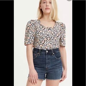 Levi’s | Louise Puff Sleeve Floral Blouse